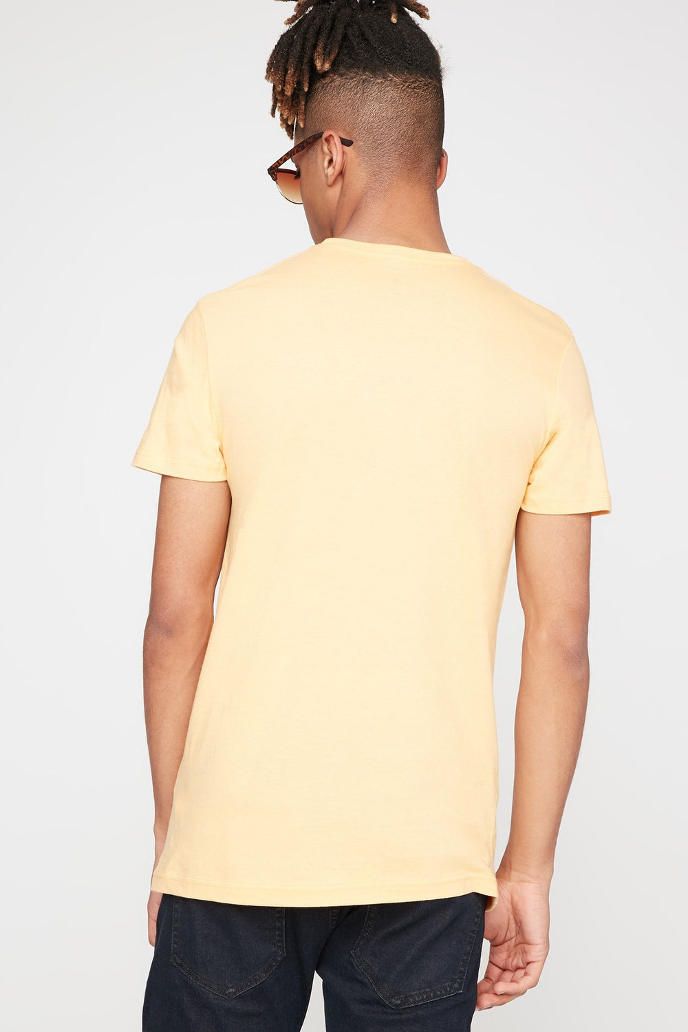 Men Basic Soft Pastel Crewneck T-Shirt Coral