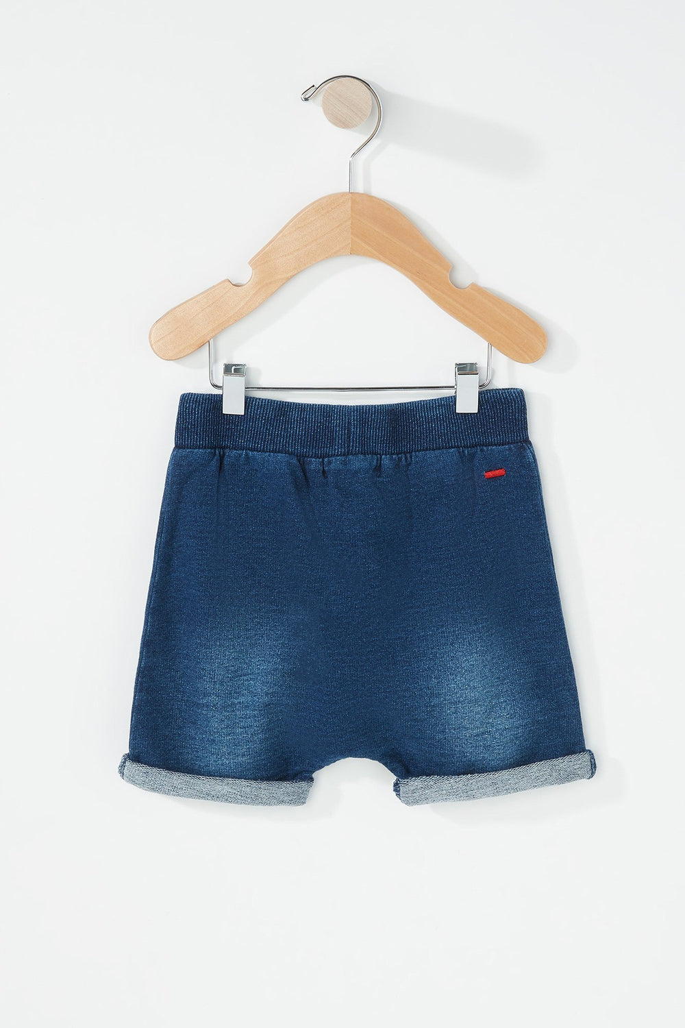 Kids Baby Boy Roll-Up Denim Jogger Short Dark Blue