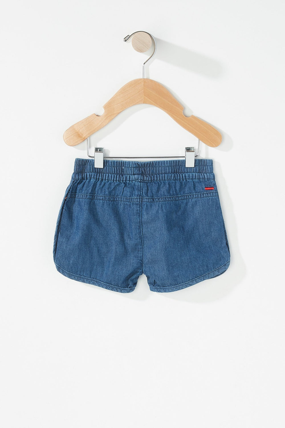 Kids Baby Girl Drawstring Denim Short Dark Blue