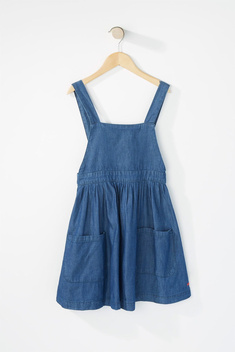 Kids Girls Chambray Dress Dark Blue
