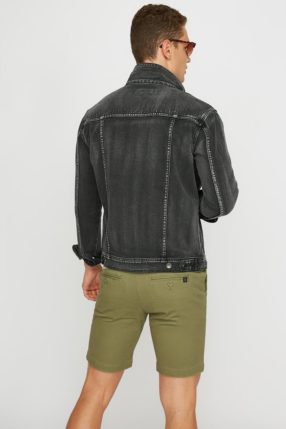 Men Basic Chino Short Dark Green