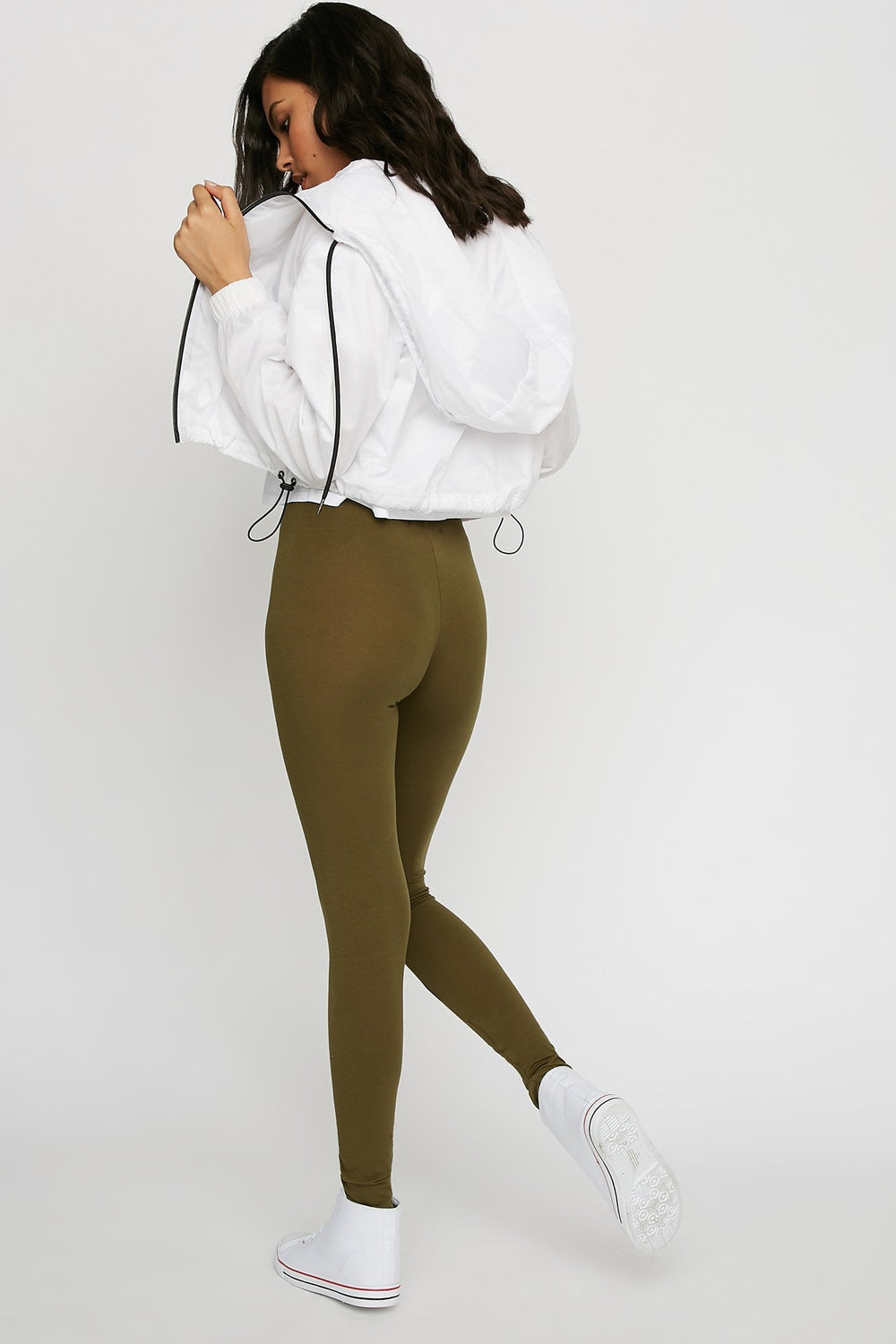 Women High-Rise Soft Skinny Legging Dark Green