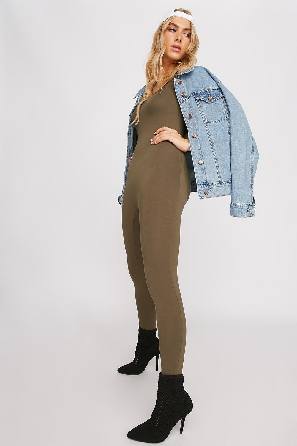 Women Seamless Coloured Jumpsuit Dark Green