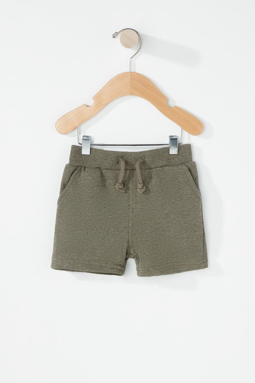 Kids Baby Boy Fleece Drawstring Short Dark Green