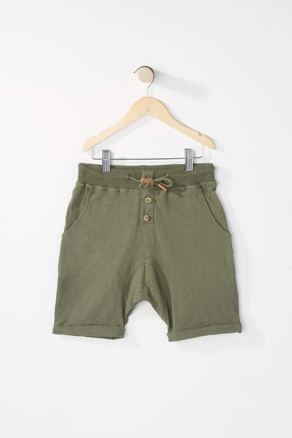 Kids Boys Lightweight Drawstring Short Dark Green