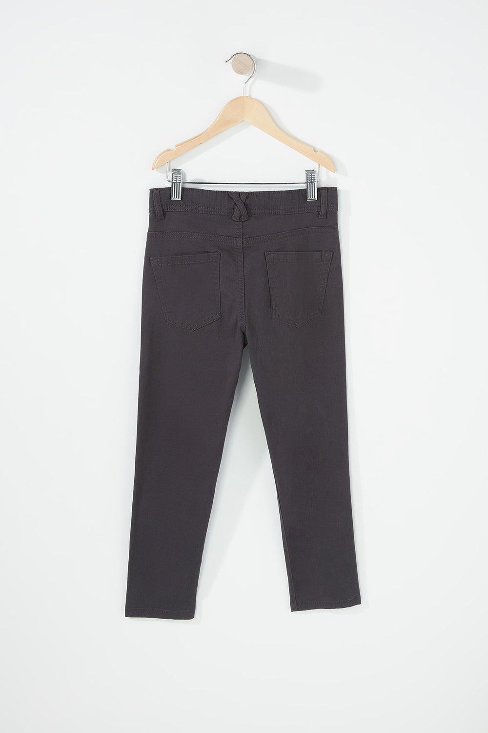 Kids Boys Twill Slim Jean Dark Grey