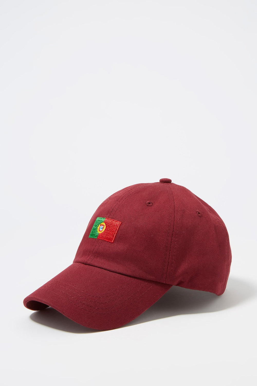 Women Embroidered World Cup Dad Cap Dark Red