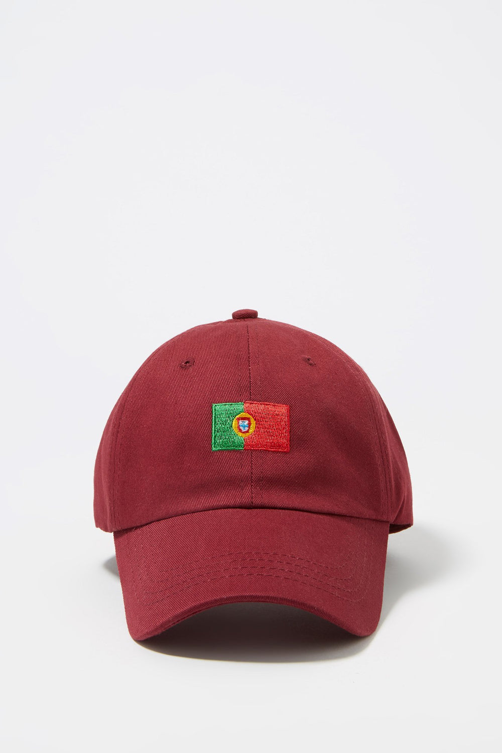 Women Embroidered World Cup Dad Cap Dark Red