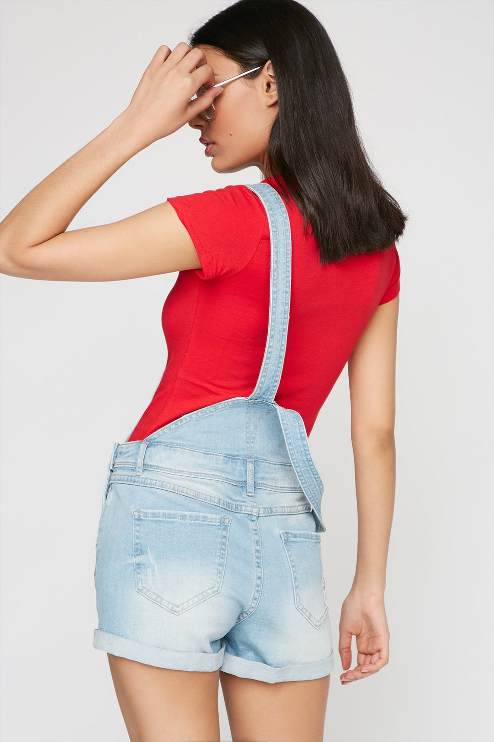 Women Scoop Neck Basic T-Shirt Dark Red