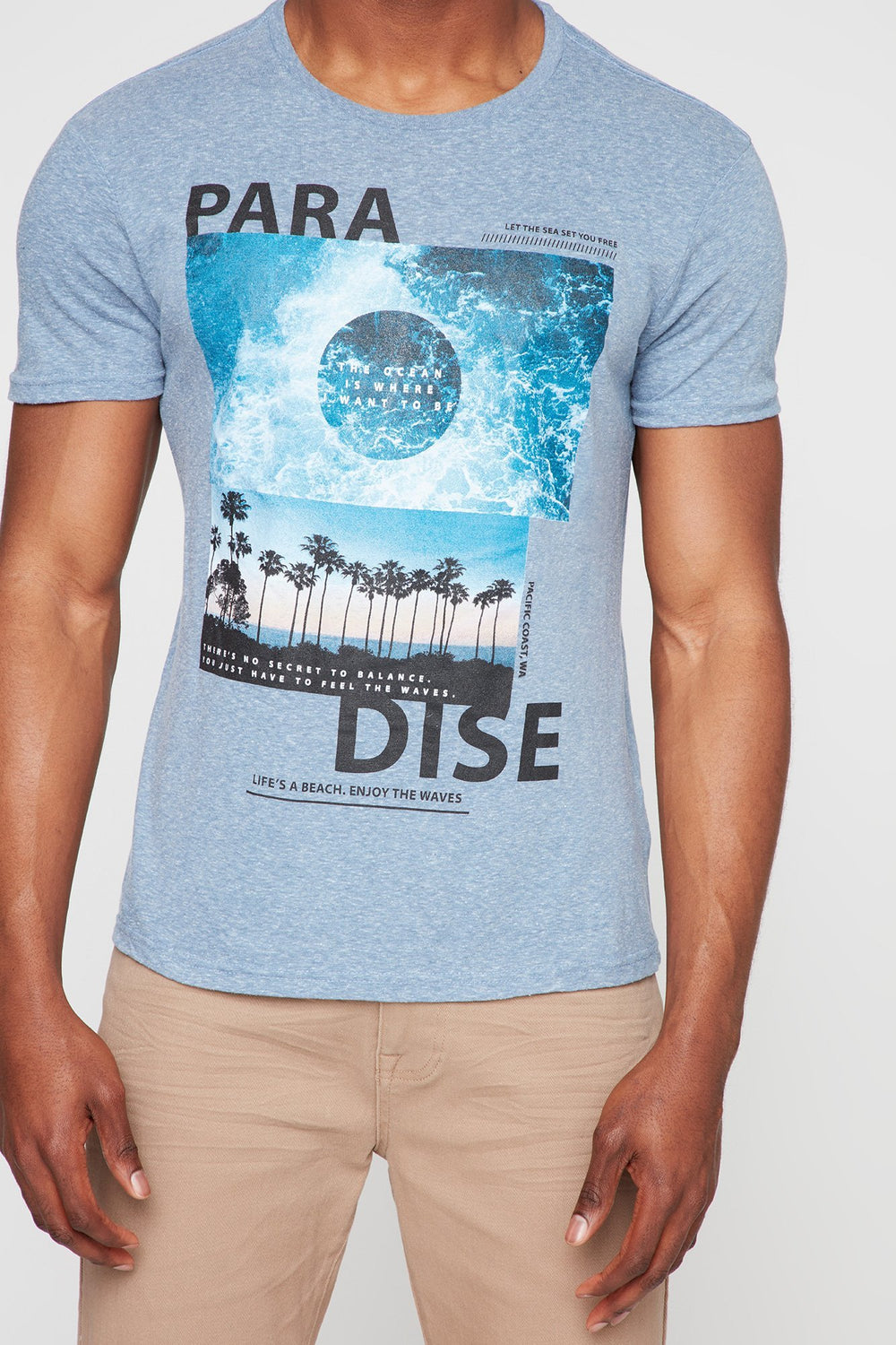Men Paradise Graphic T-Shirt Denim Blue