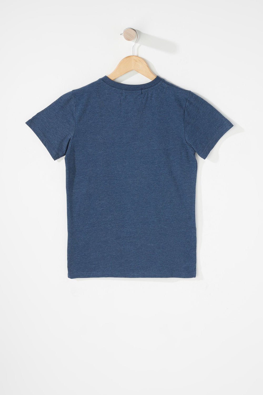 Kids Boys Contrast Pocket Henley T-Shirt Denim Blue