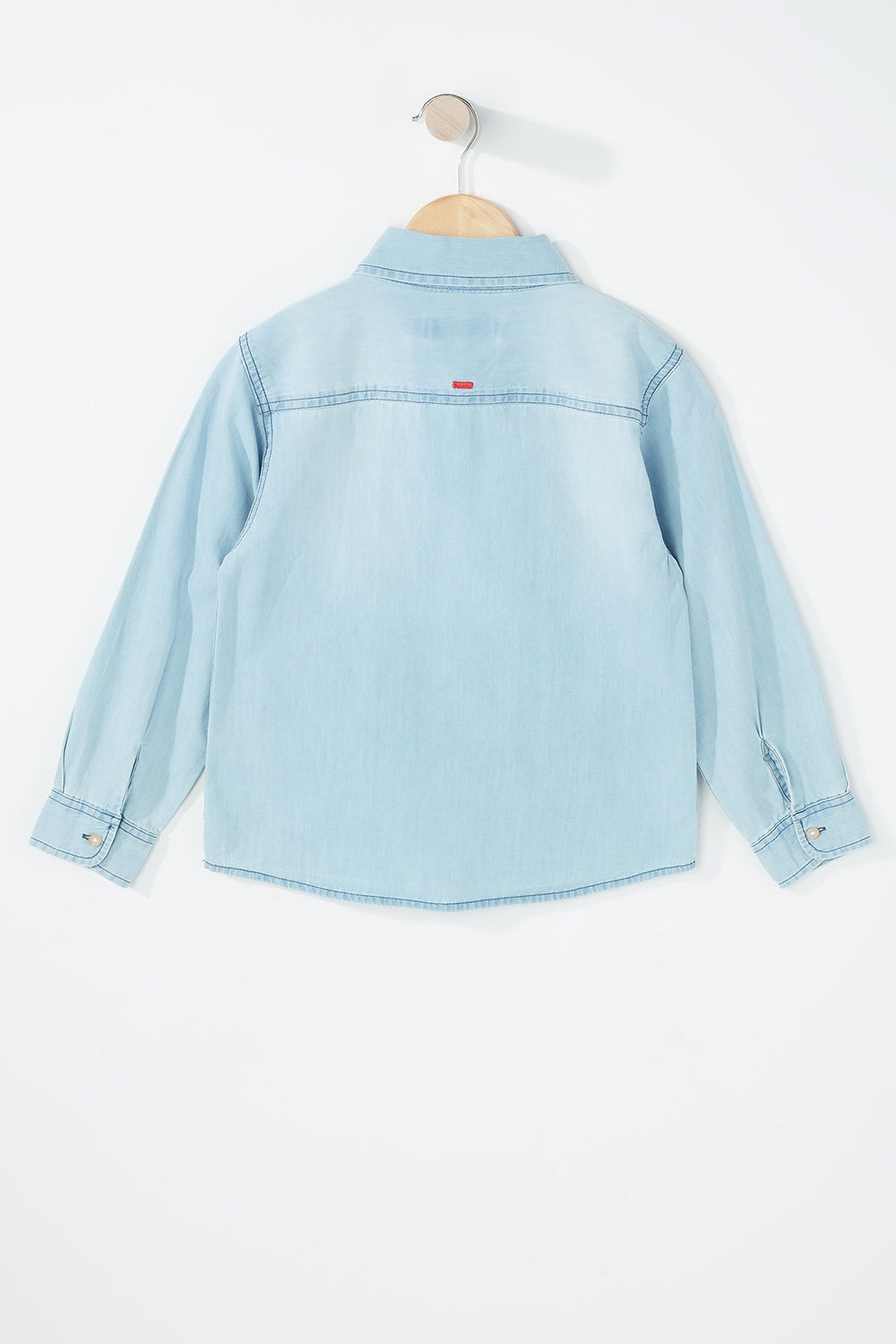 Kids Boys Long Sleeve Denim Button-Up Shirt Denim Blue