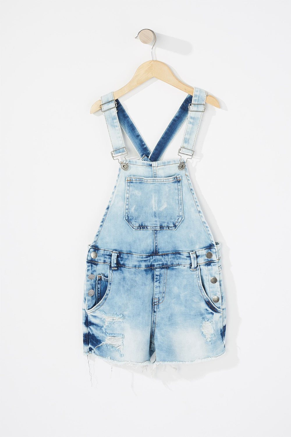 Kids Girls Denim Shortall Denim Blue