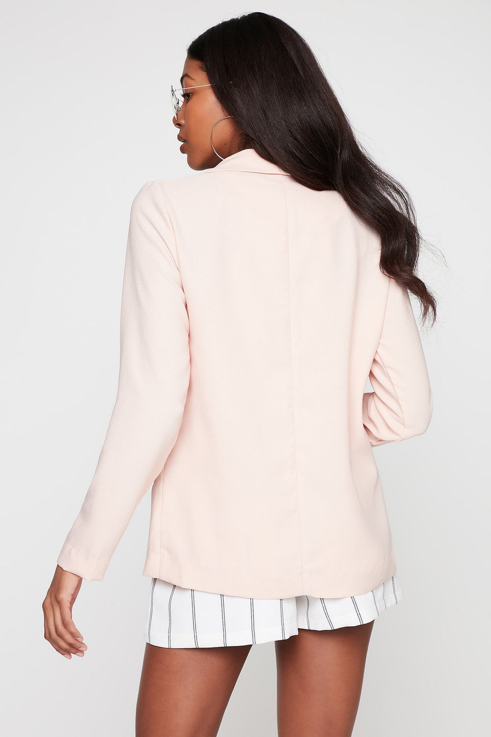 Women Blazer ouvert en crêpe Dragée