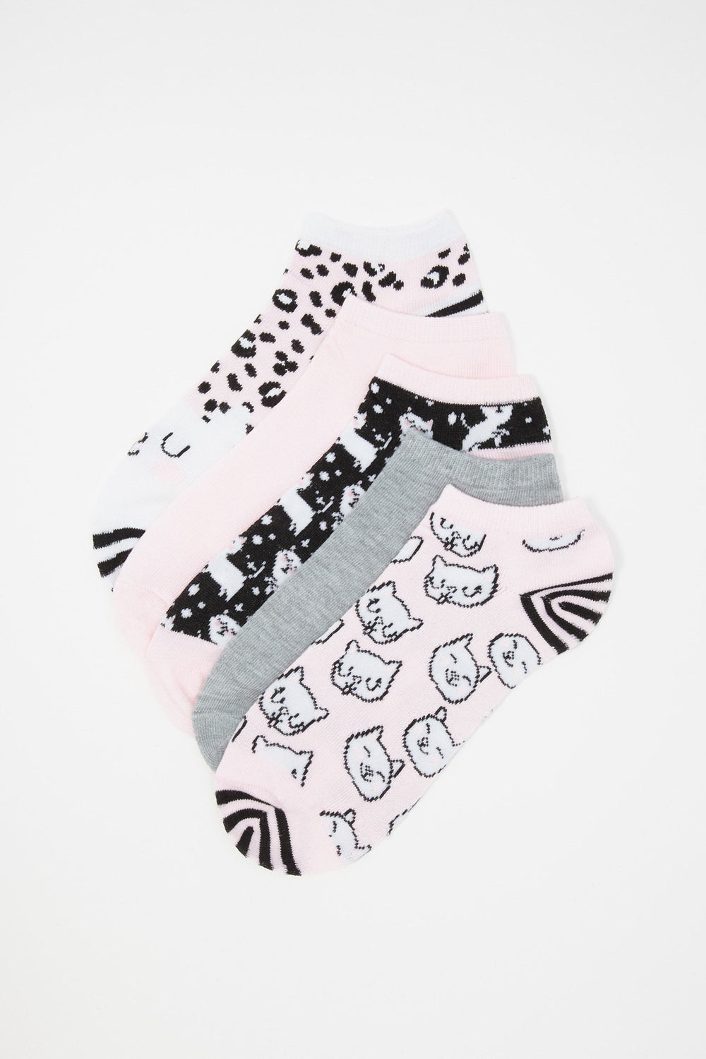 Women Chaussettes à imprimé Chat (5 paires) Dragée