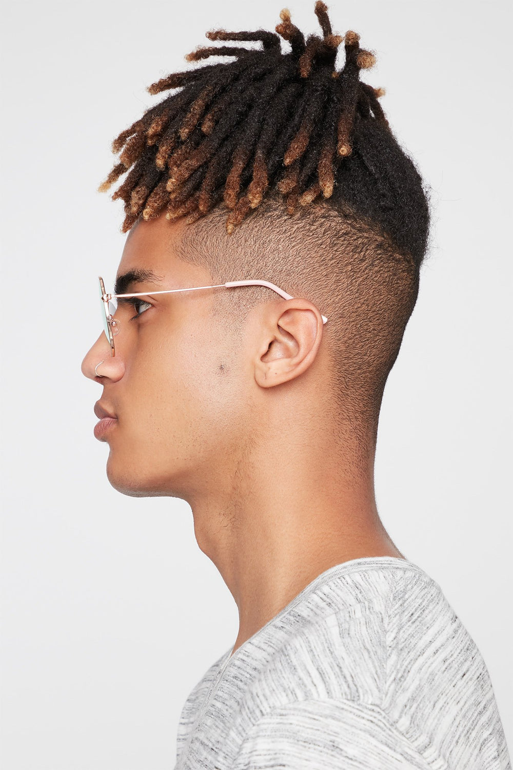 Men Lunettes de soleil aviateur miroir roses Dragée