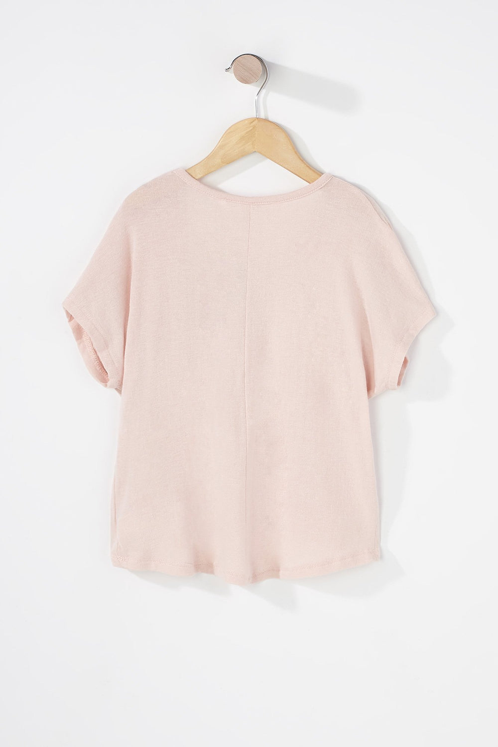 Kids T-shirt de base à manches chauve-souris et encolure en V pour fille Dragée