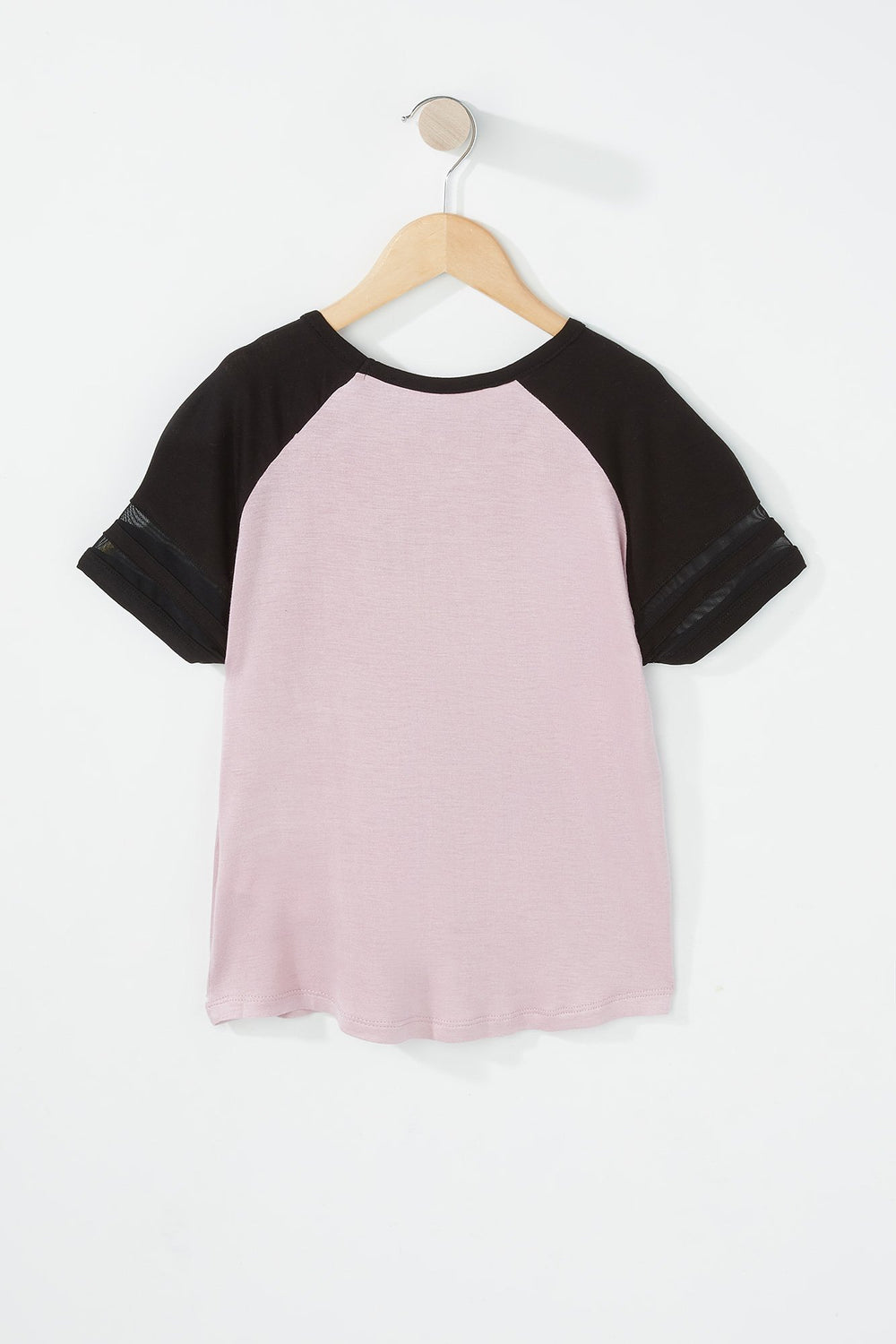Kids T-shirt en filet rayé de style universitaire avec poche pour fille Dragée