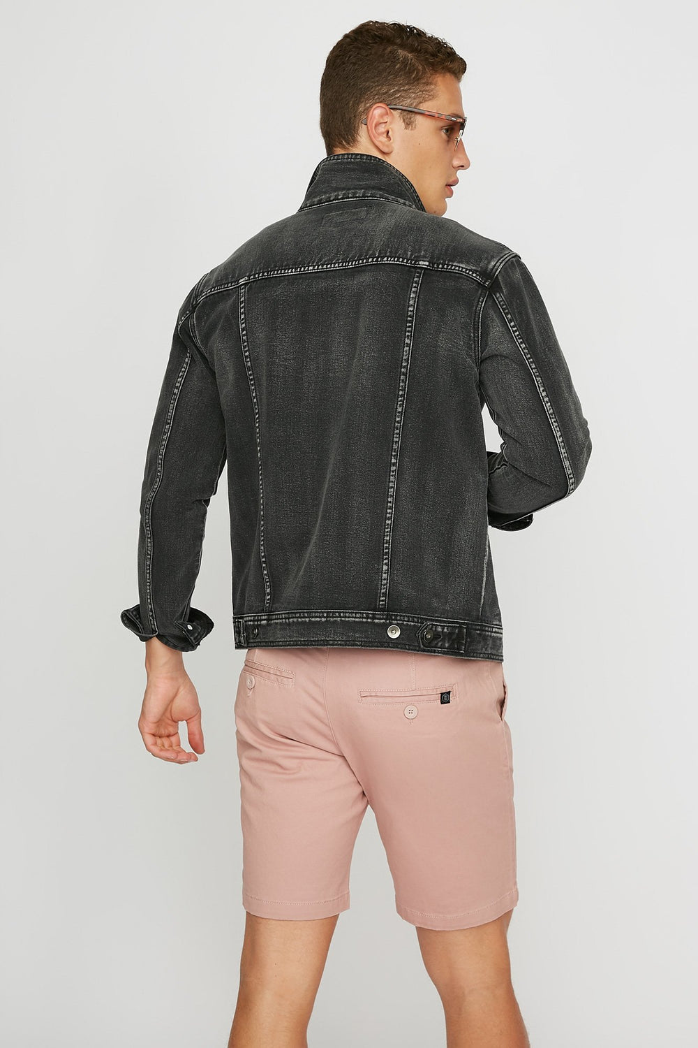 Men Basic Chino Short Dusty Rose