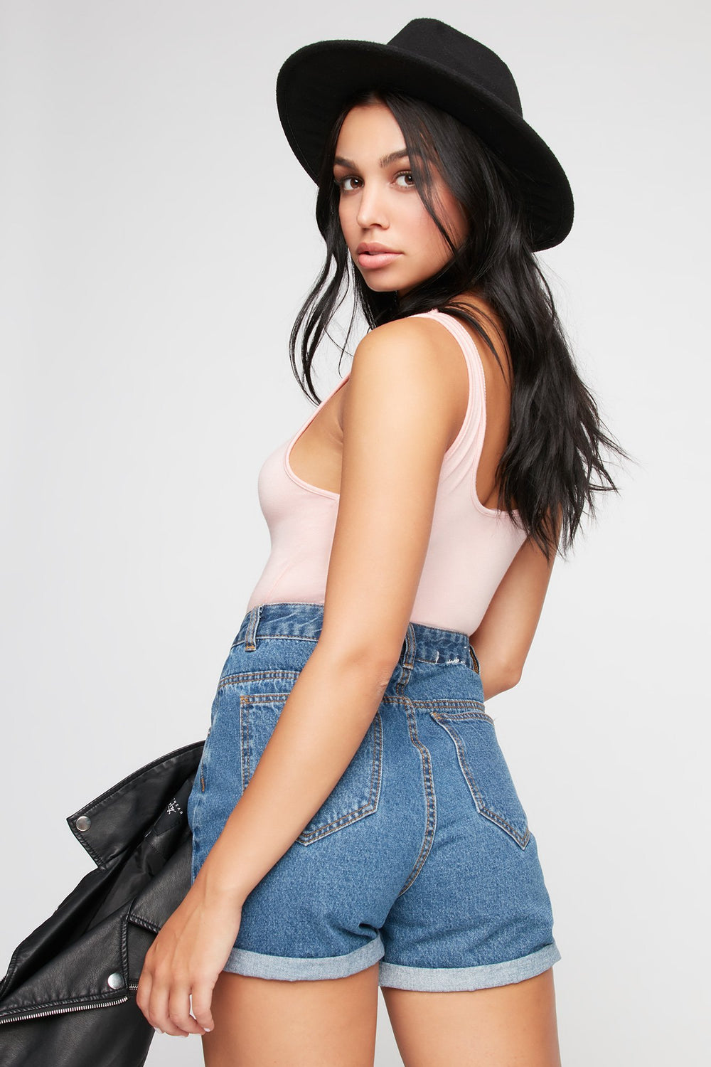 Women Basic Lightweight Bodysuit Dusty Rose