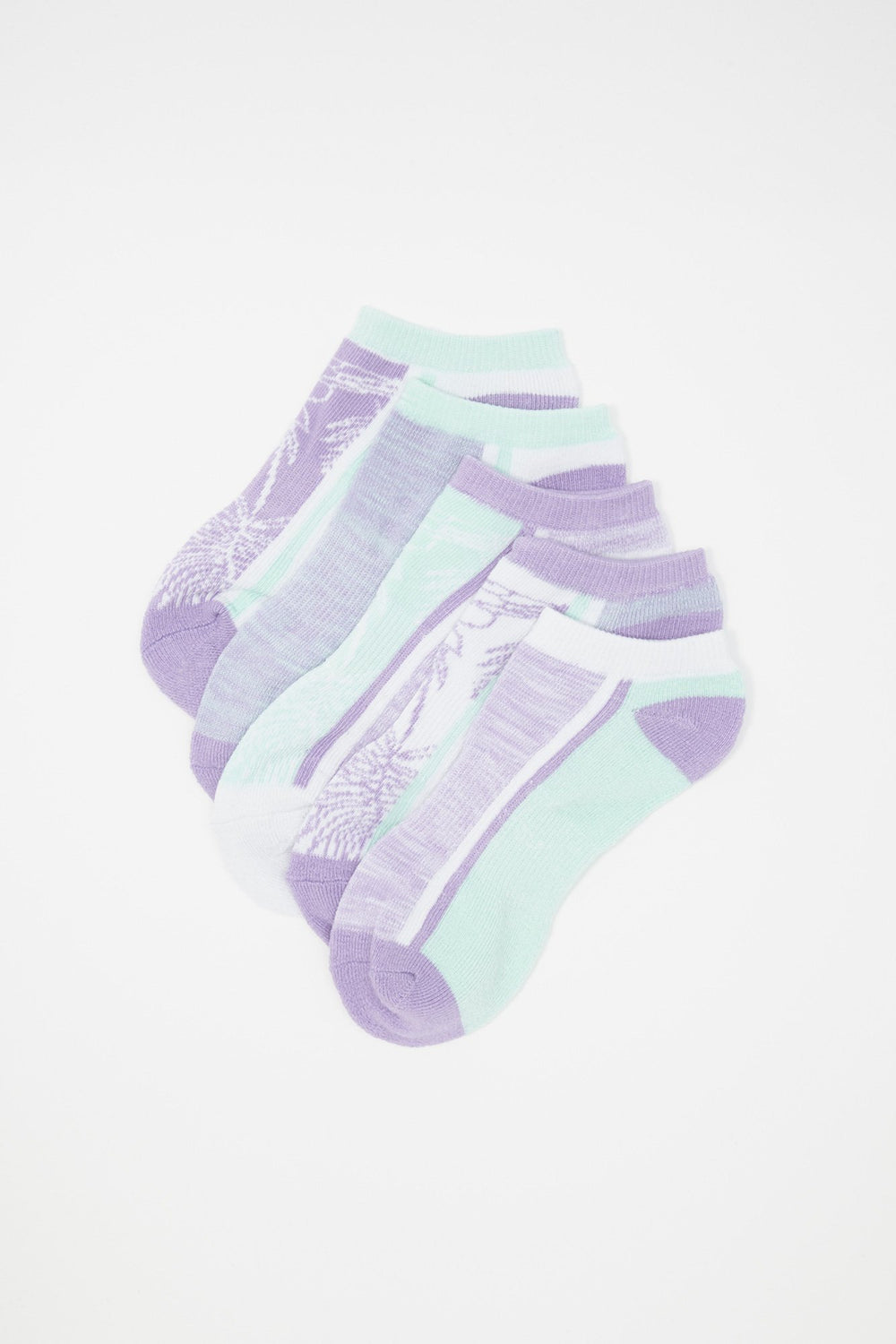 Women No Show Athletic Performance Ankle Socks (5 Pairs) Eggshell