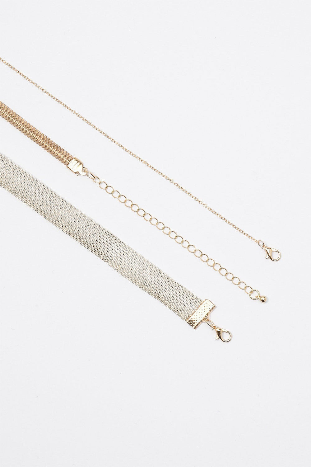 Women Ensemble collier et boucles d'oreilles avec bandeau à oreilles de chat doré avec pierres du Rhin Gold