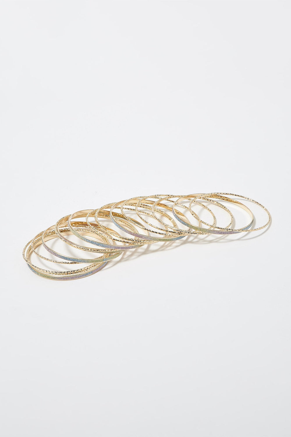 Women Ensemble de bracelets scintillants et éclatants (18 unités) Gold