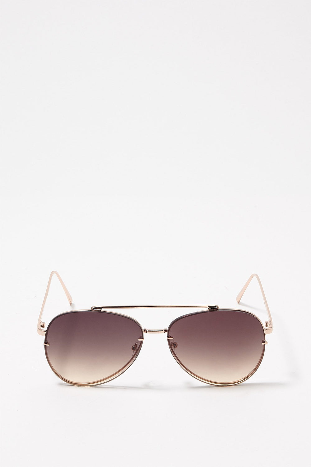 Men Lunettes de soleil aviateur deux-tons Gold