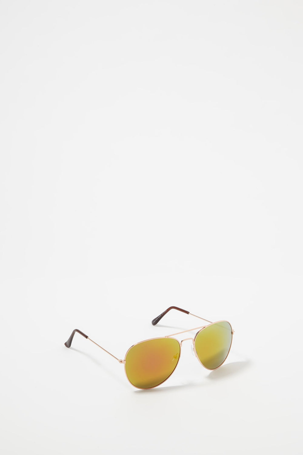 Men Lunettes de soleil aviateur miroir colorées Gold
