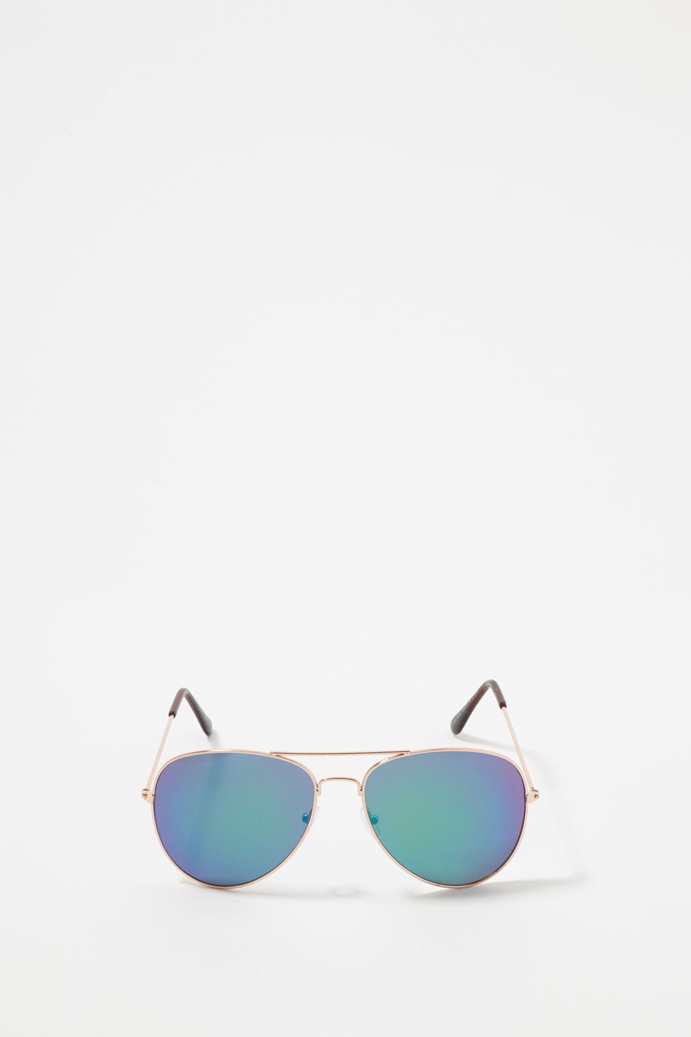 Men Lunettes de soleil aviateur miroir Gold