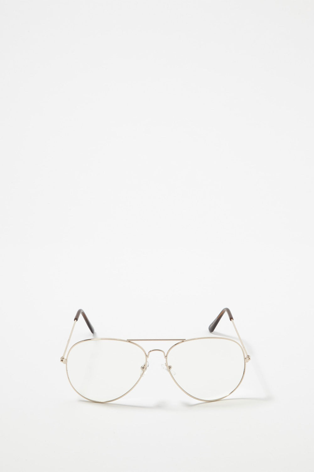Women Lunettes de soleil aviateur transparentes Gold