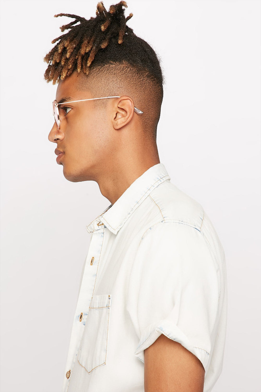 Men Lunettes de soleil rondes Gold