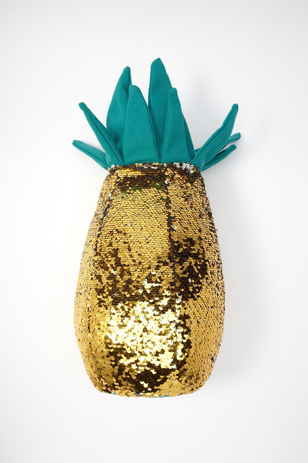 Women Reversible Sequins Pineapple Pillow Gold