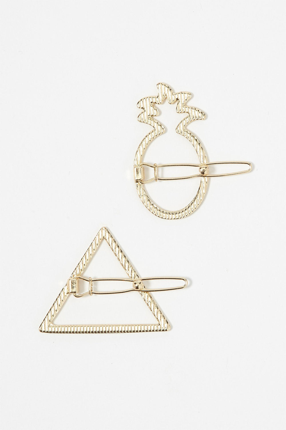 Women Shaped Barrettes (2 PC) Gold