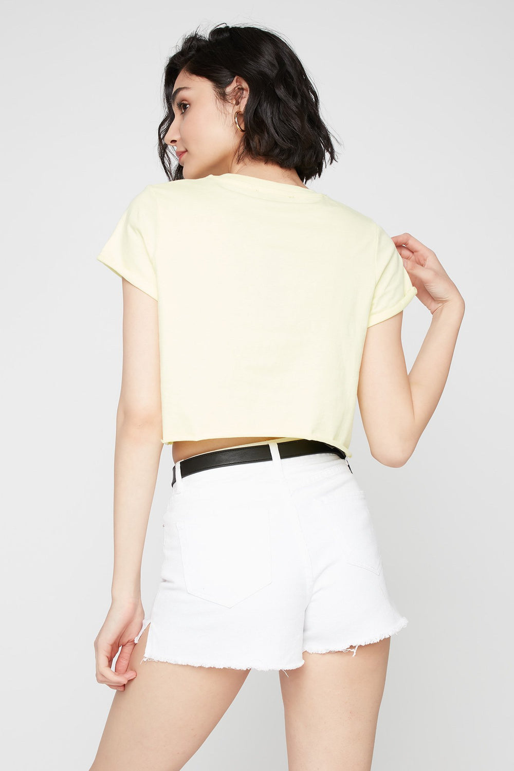 Women Cropped Crewneck T-Shirt Green