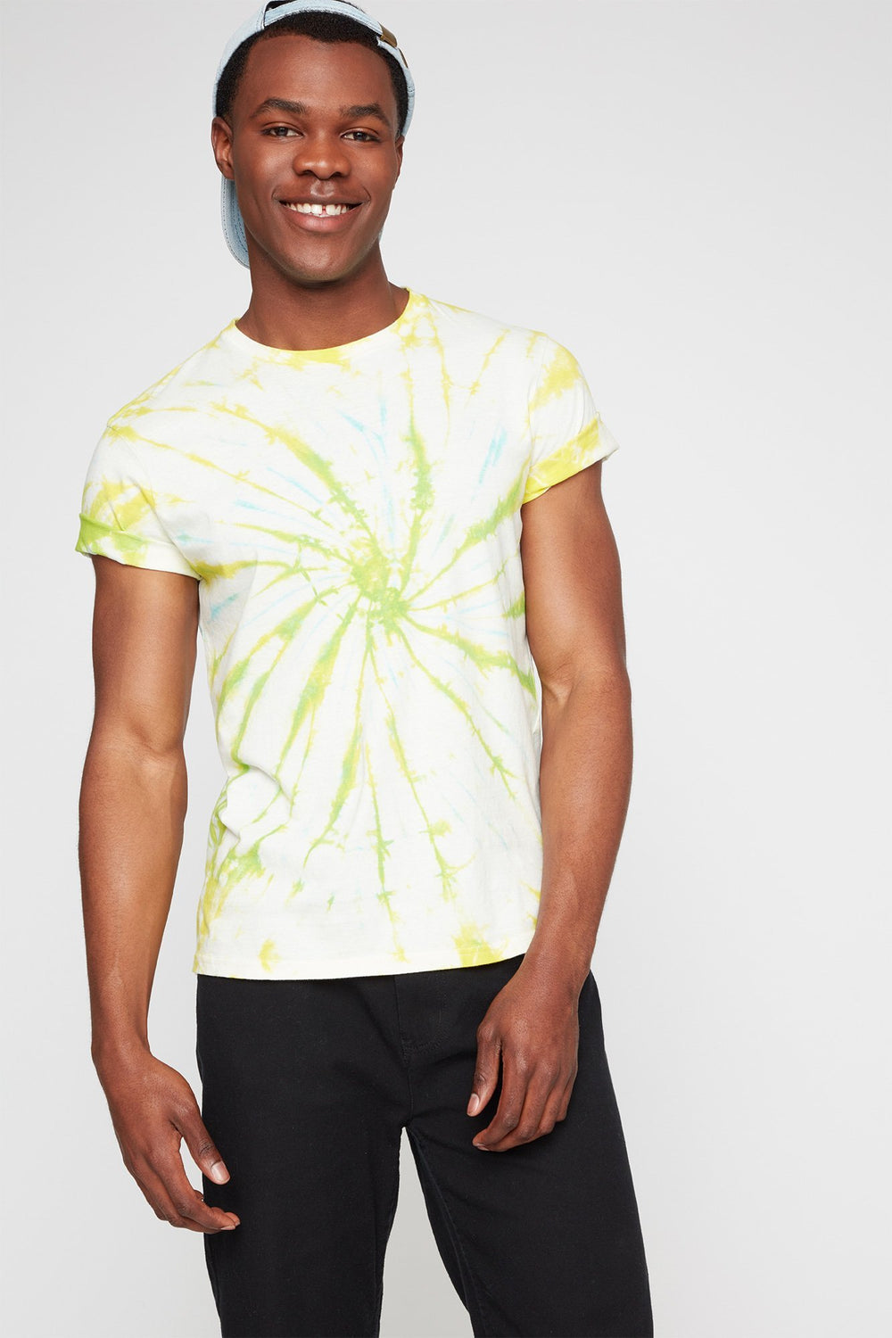 Men Tie-Dye Green Swirl T-Shirt Green