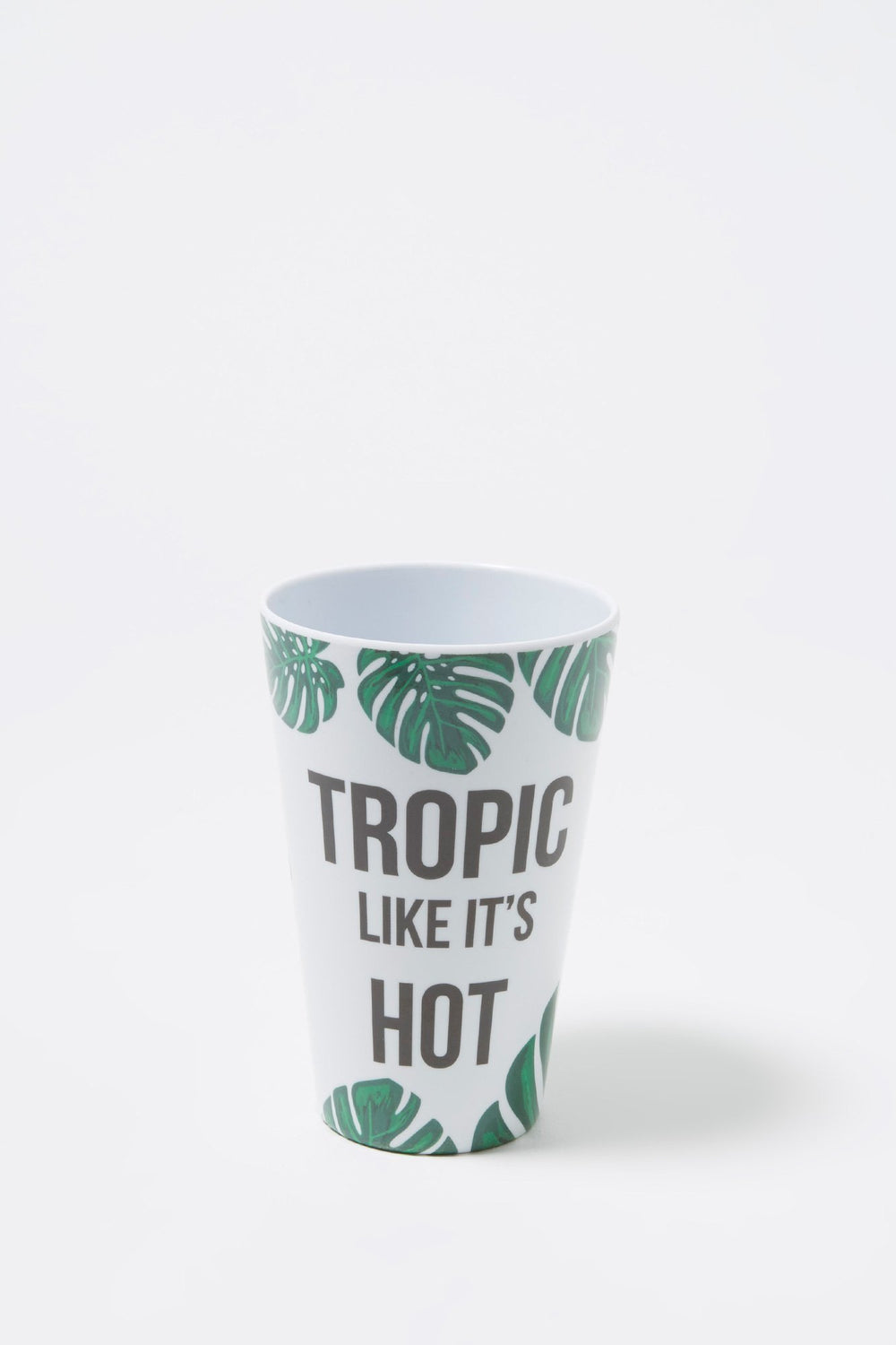 Women Tropical Melamine Cup Green