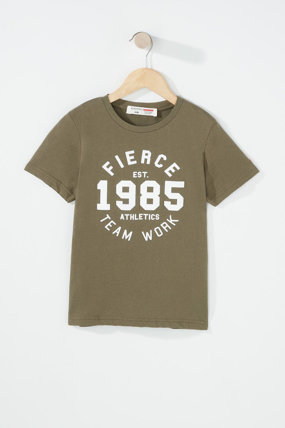Kids Boys 1985 Athletics Graphic T-Shirt Green