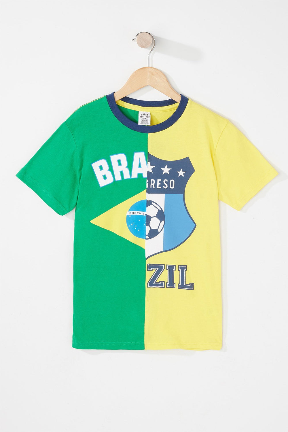 Kids Boys World Cup Brazil Crewneck T-Shirt Green