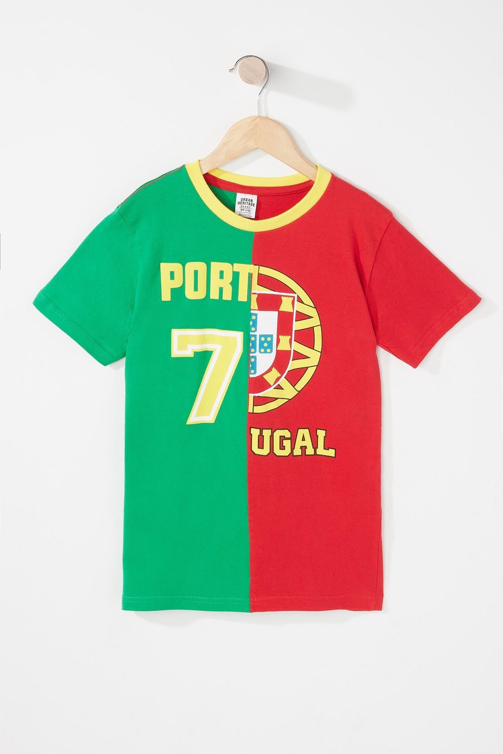 Kids Boys World Cup Portugal Crewneck T-Shirt Green