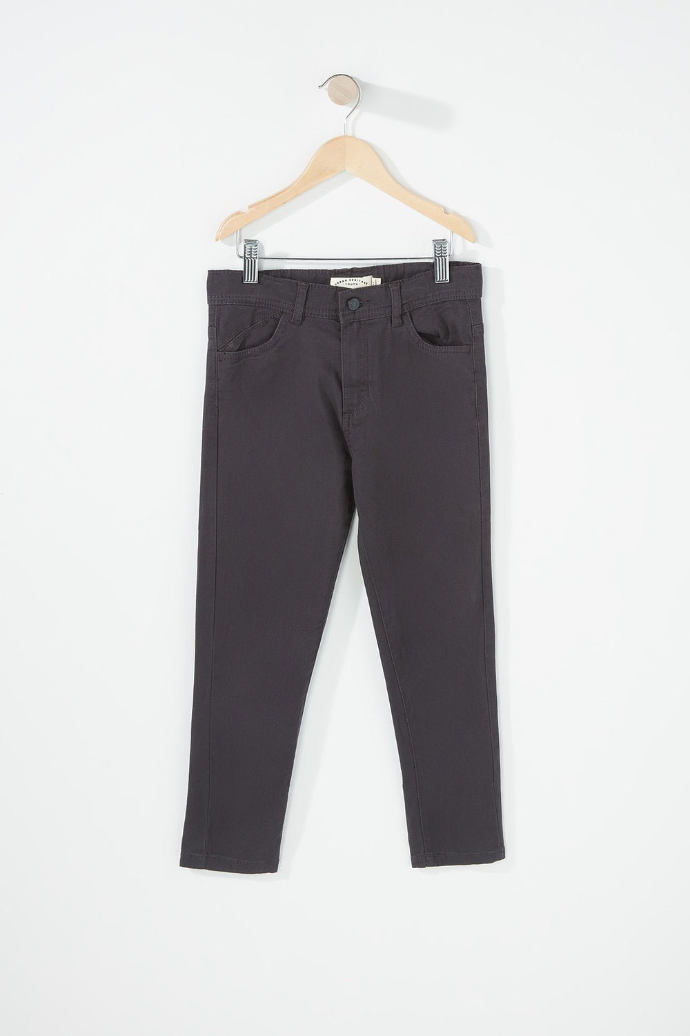 Kids Jean mince en sergé pour garçon Gris foncé