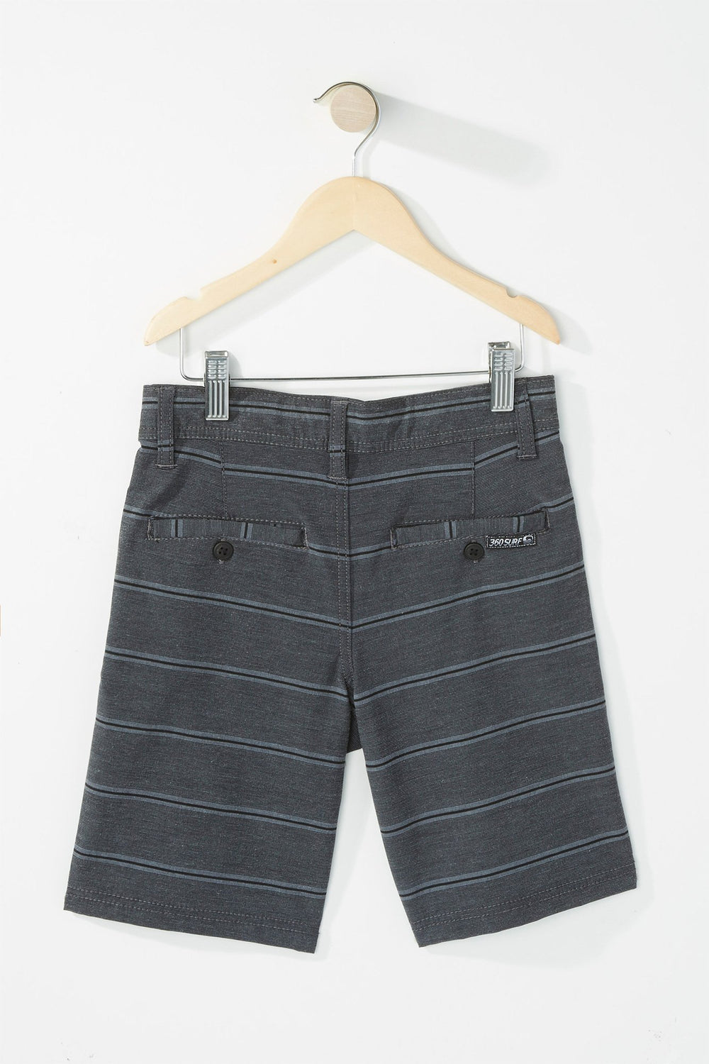 Kids Short hybride rayé pour garçon Gris foncé