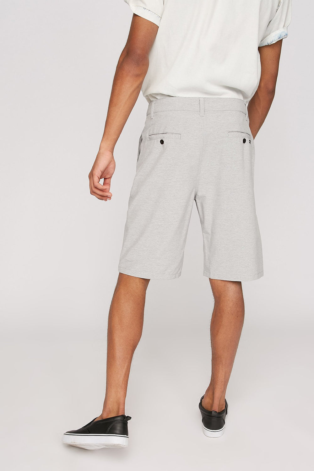 Men Short hybride gris Gris pâle