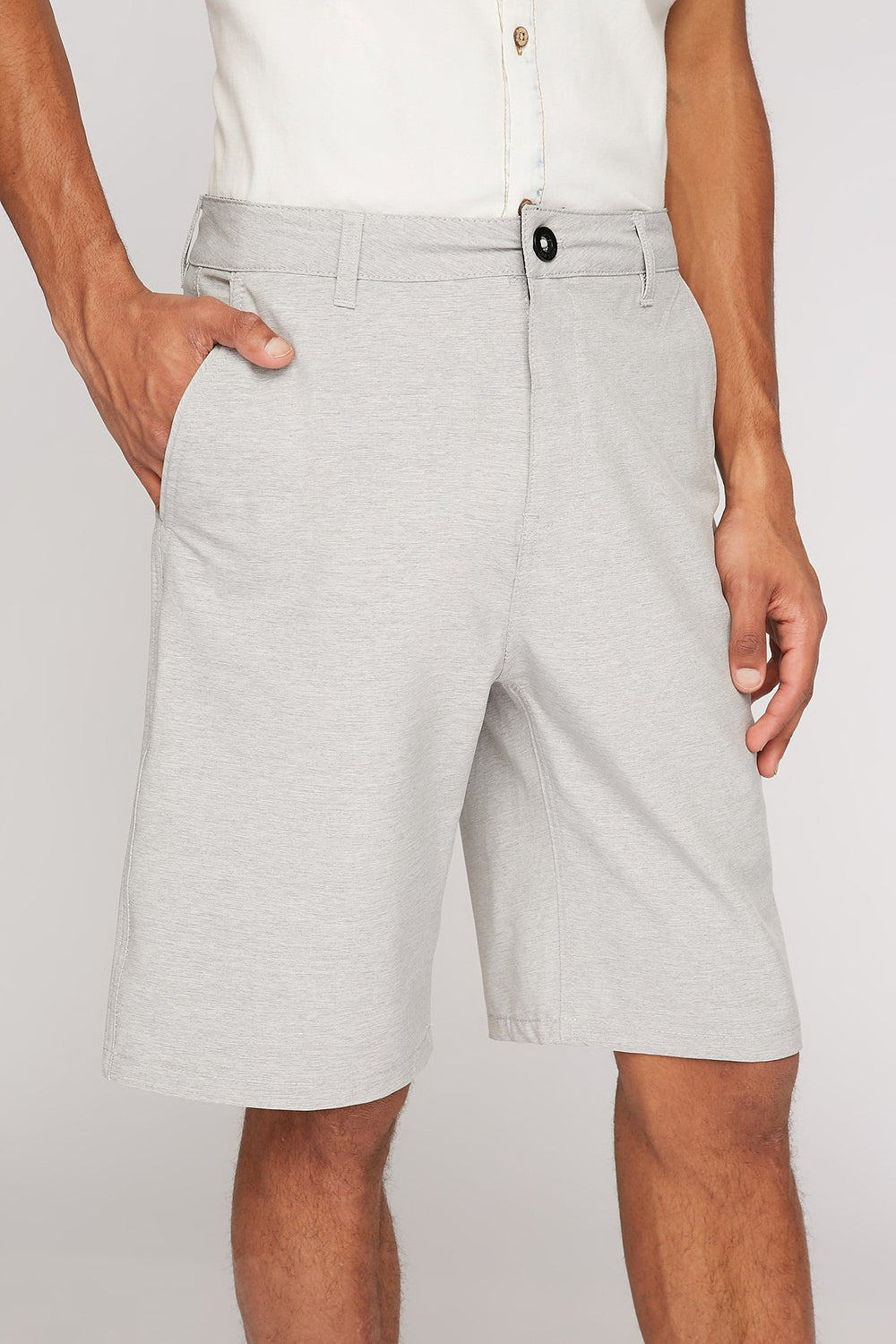 Men Short hybride gris Gris pâle