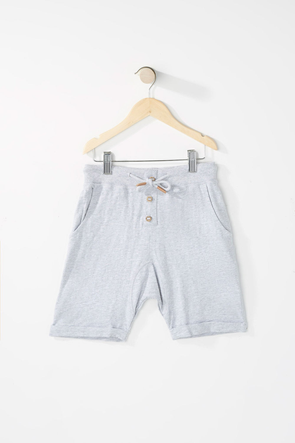 Kids Short léger à taille coulissante pour garçon Gris pâle