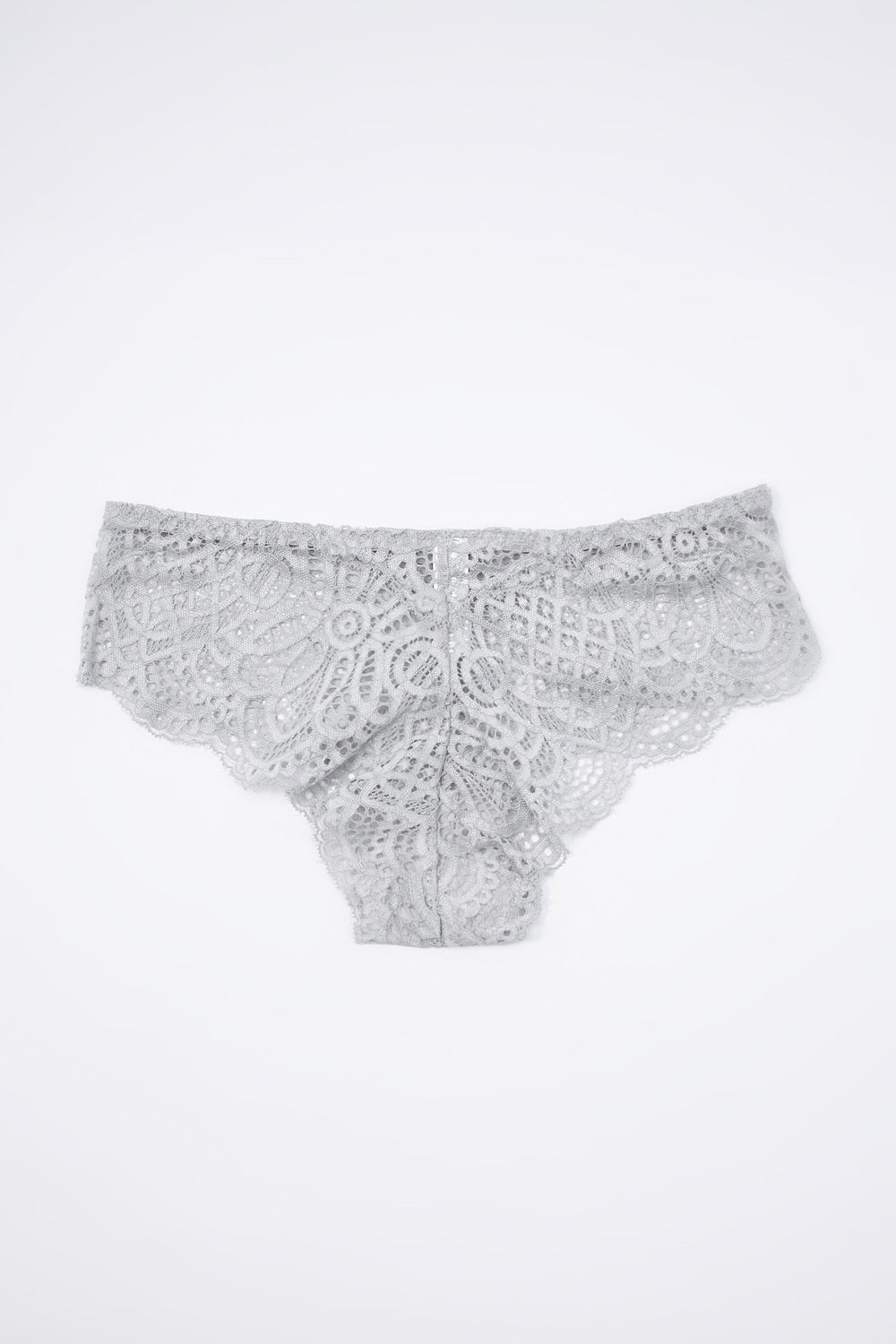 Women Culotte en dentelle à taille montante Gris