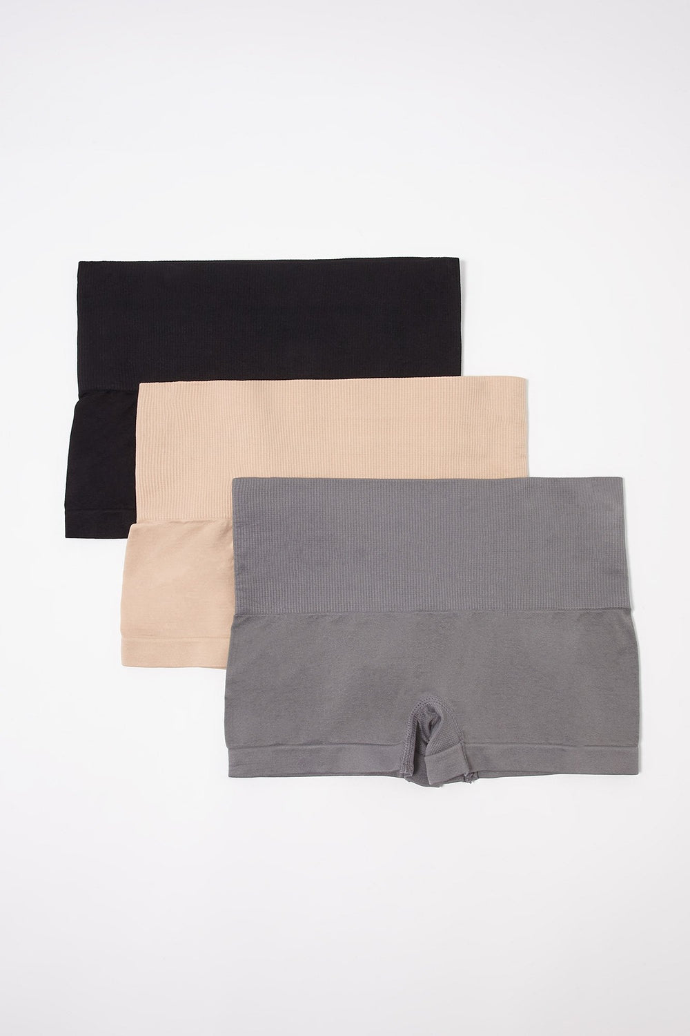 Women Short Smooth Shaper Tummy Control à taille ultra-haute (3 unités) Gris
