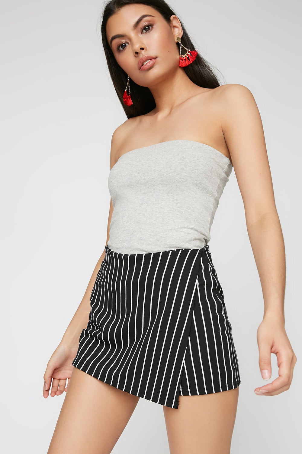 Women Bustier tubulaire de base Gris