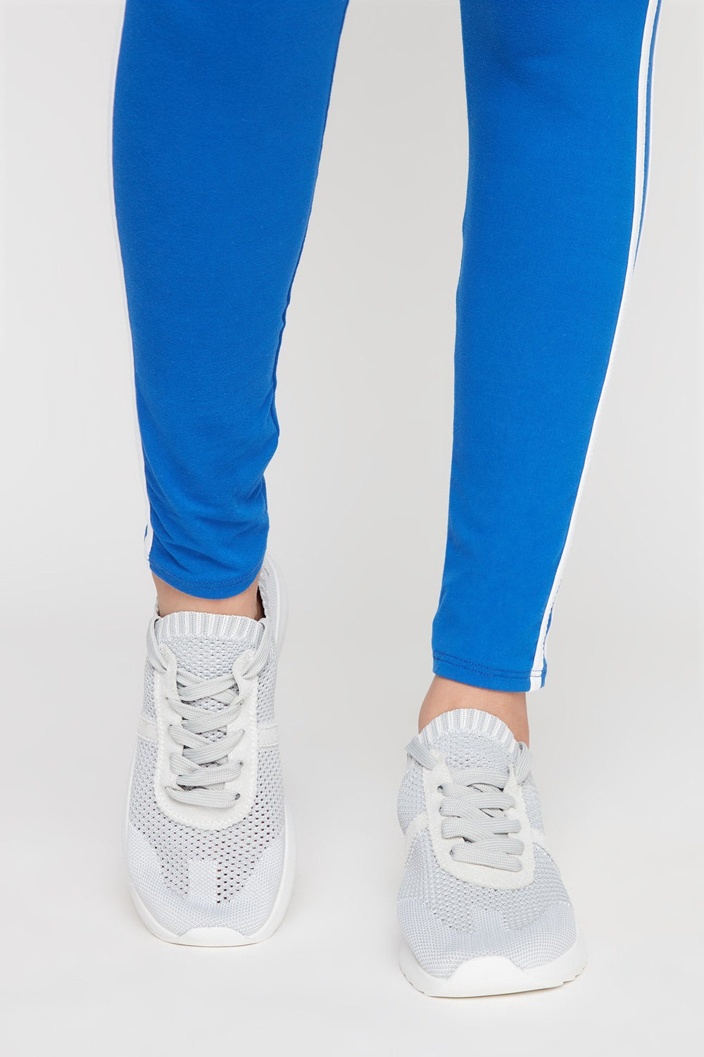 Women Espadrilles sport lacées en filet Gris