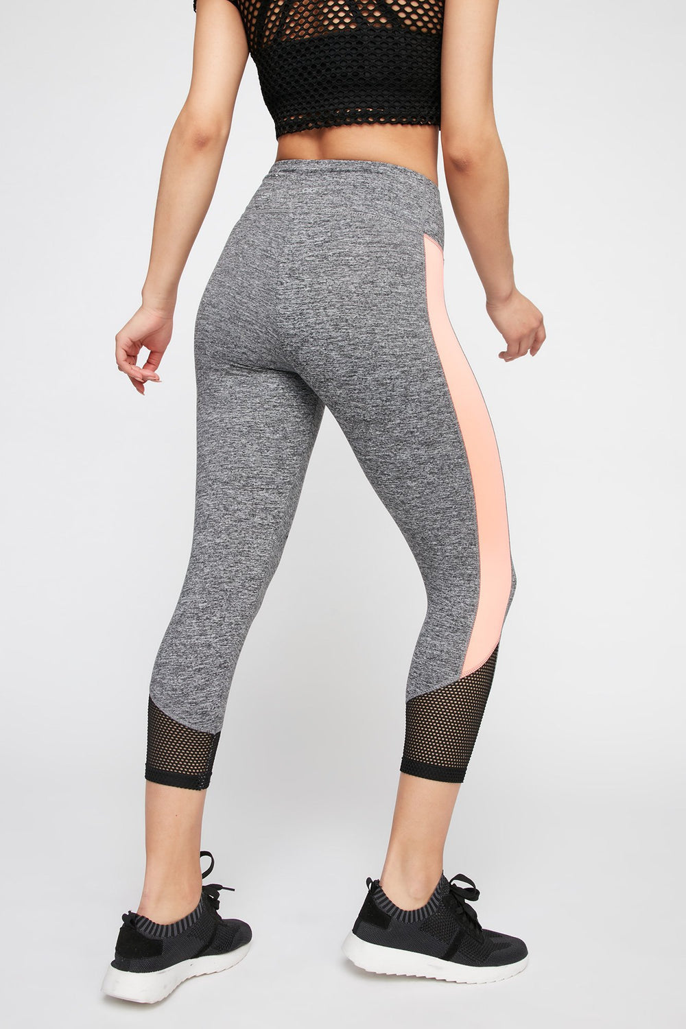 Women Legging court Infinite en maille à taille haute Gris